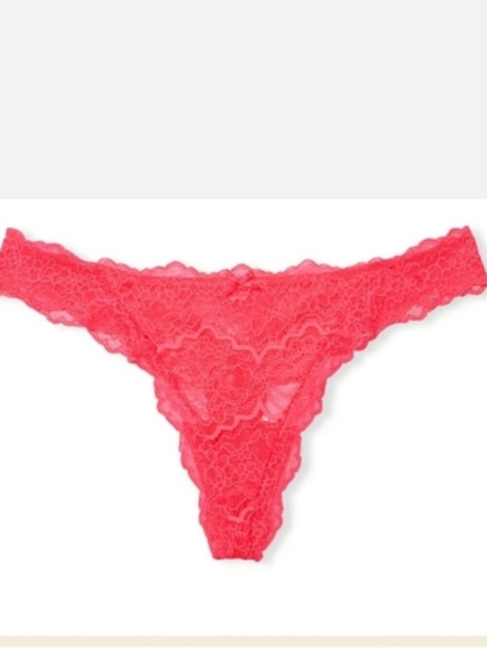 Victoria's secret dream Angel's lace thong panty LARGE PINK